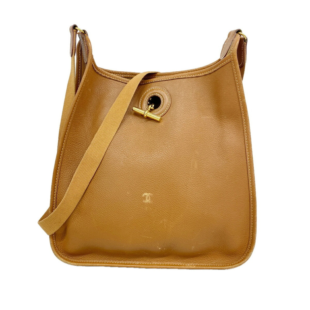 Hermes Vespa PM Shoulder Bag, Evercolor Gold, □C Stamp, Women's